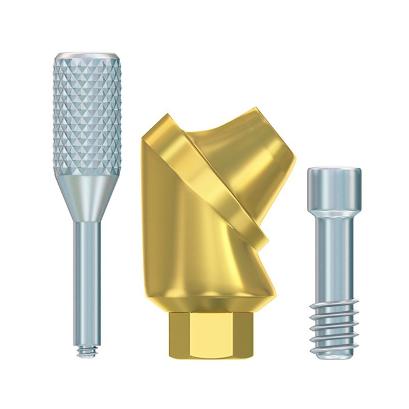 1x Dental Angulated Multi Unit 1.4mm 660° Hex 2.42 Connection Titanium Fixture