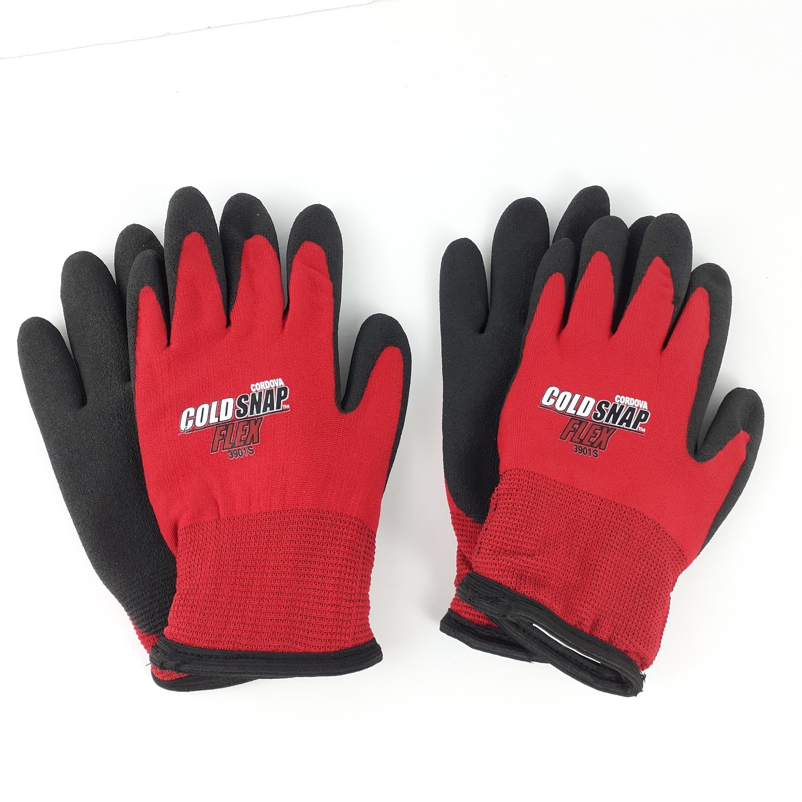 Cordova Cold Snap Flex Thermal Gloves Red Sz S 3901S Foam PVC Coating 2 Pairs