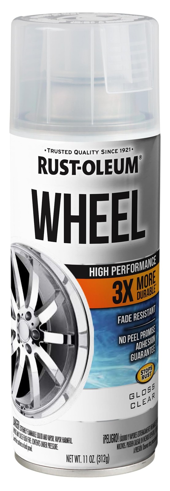 Rust-Oleum 366439 High Performance Wheel 11 Ounce (Pack of 1), Gloss Clear