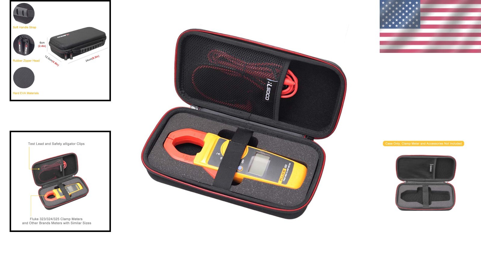 Professional-Grade Clamp Meter Case for Fluke 302/323/324/325 & KAIWEETS