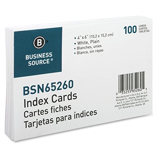 4×6 White Blank Cardstock Index Cards for Easy Customization and Note Taking