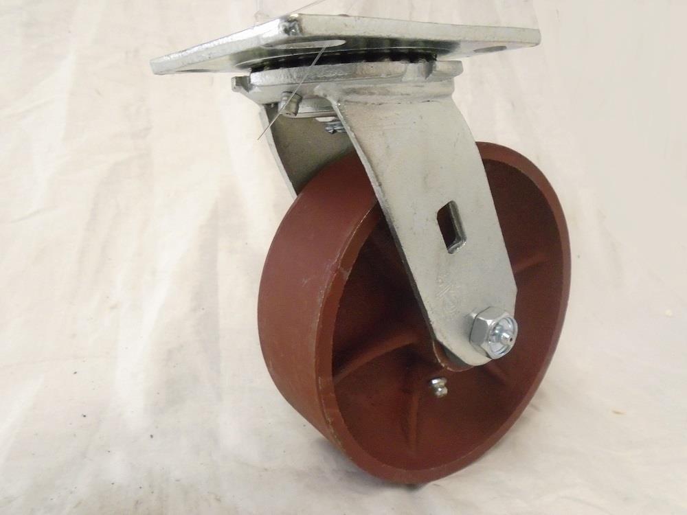 6″ x 2″ Swivel Caster Ductile Steel Wheel (2) & Rigid (2) 1400lbs Each Tool Box