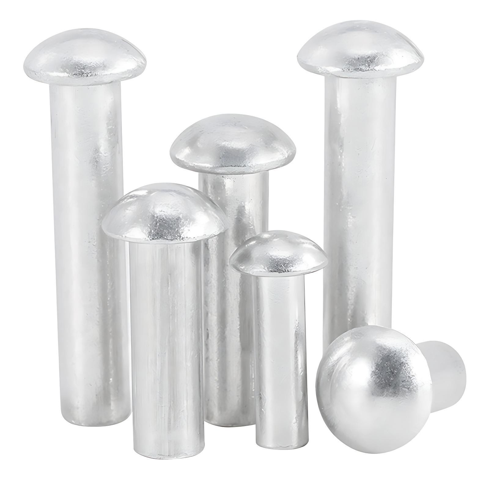 Solid Aluminium Half Round Head Rivets Dome Rivet DIN 660 M2 M2.5 M3 M4 M5 M6 M8