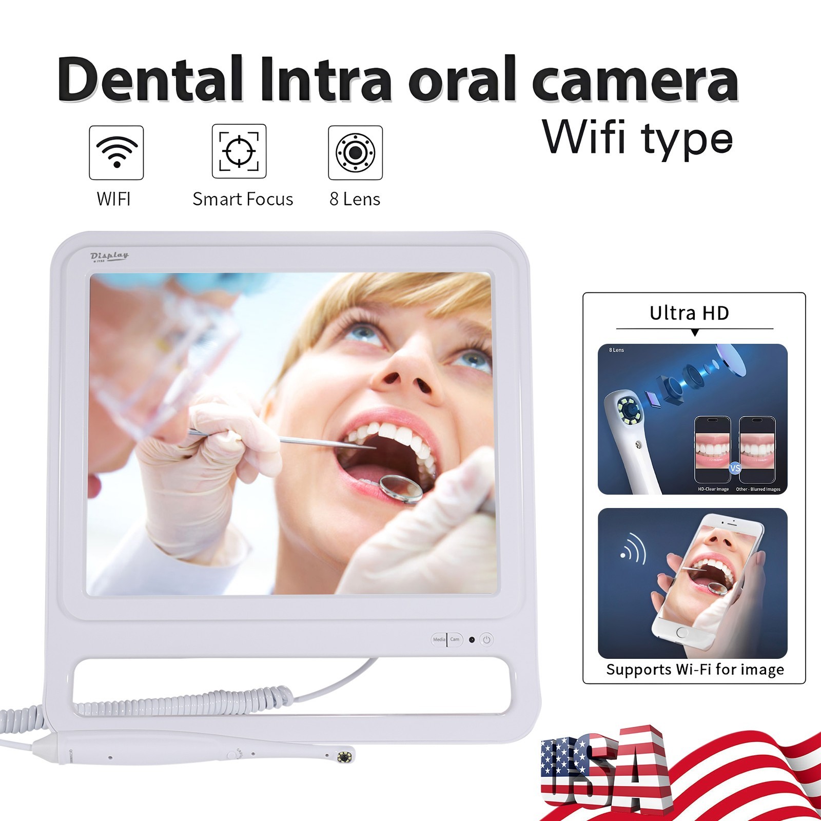 Dental Digital Intraoral Camera with Electric Monitor