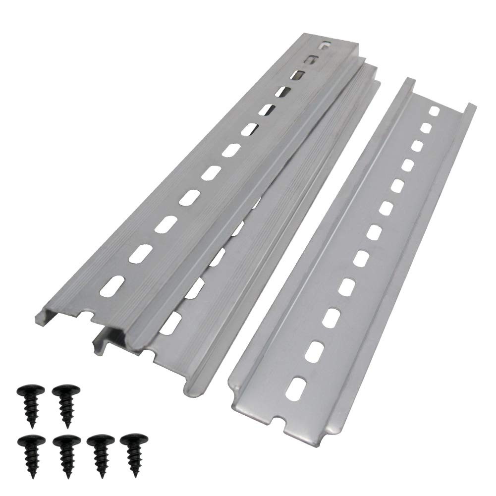 mxuteuk 3pcs DIN Rail Slotted Aluminum RoHS 8″ Inches Long 35mm Wide 7.5mm Hi…