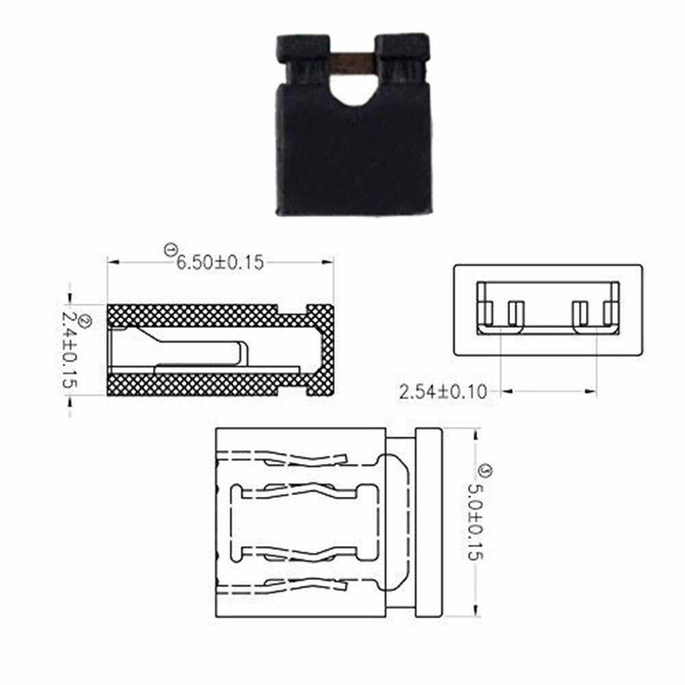 40-Pin Male Header 0.1″ 2.54mm Breadboard PCB Strip Connectors, Jumper caps