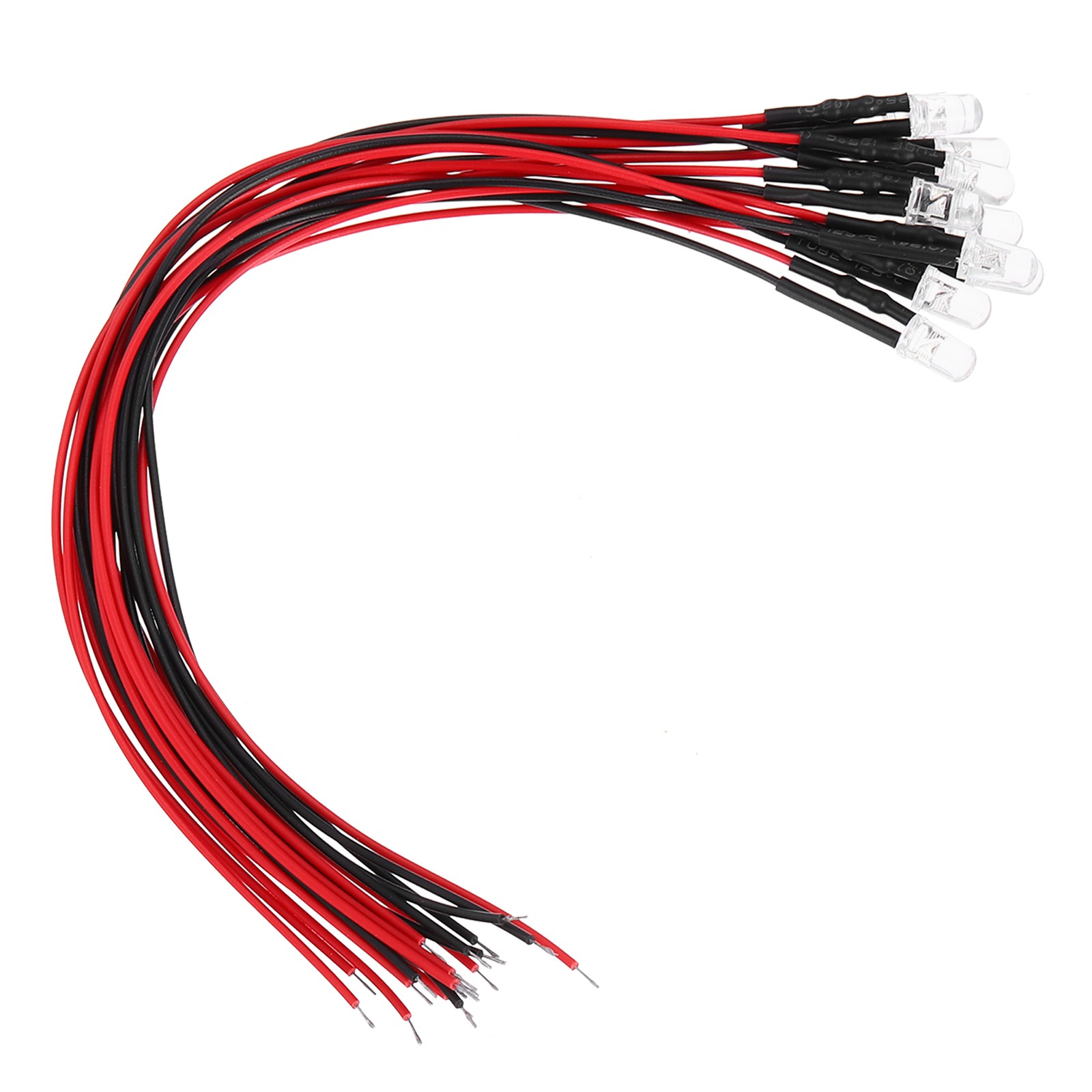 10Pcs 5mm Pre-Wired LED Light 20mA DC 3-6V, RGB Slow Flash Flashing