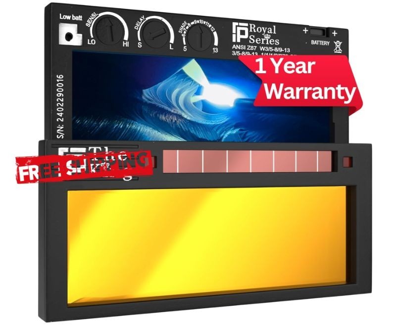Lente de Soldadura Auto Oscurecible Dorado Ajustable Sombra 5-13 2″x4¼”