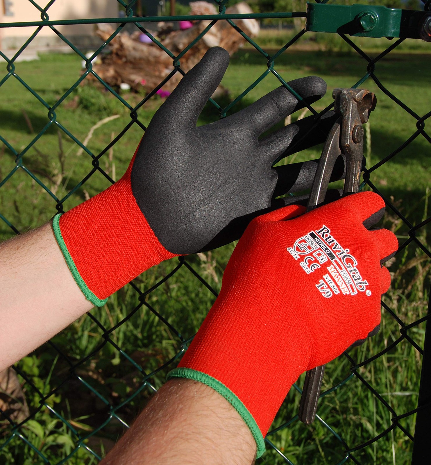 Support Glove, Nylon, Lycra, 15g, Nitrile Foam