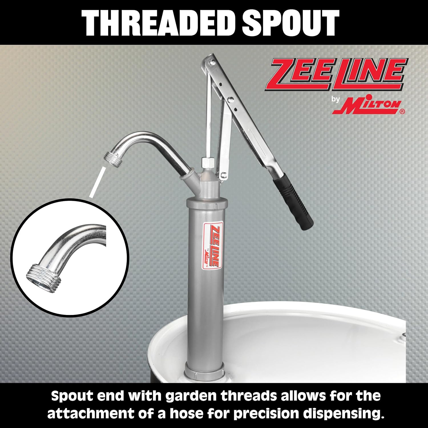 ZE381, Lever Action Pump for 15-55 Gallon Drum Pump, 1 Gallon per 9 Strokes, Bar