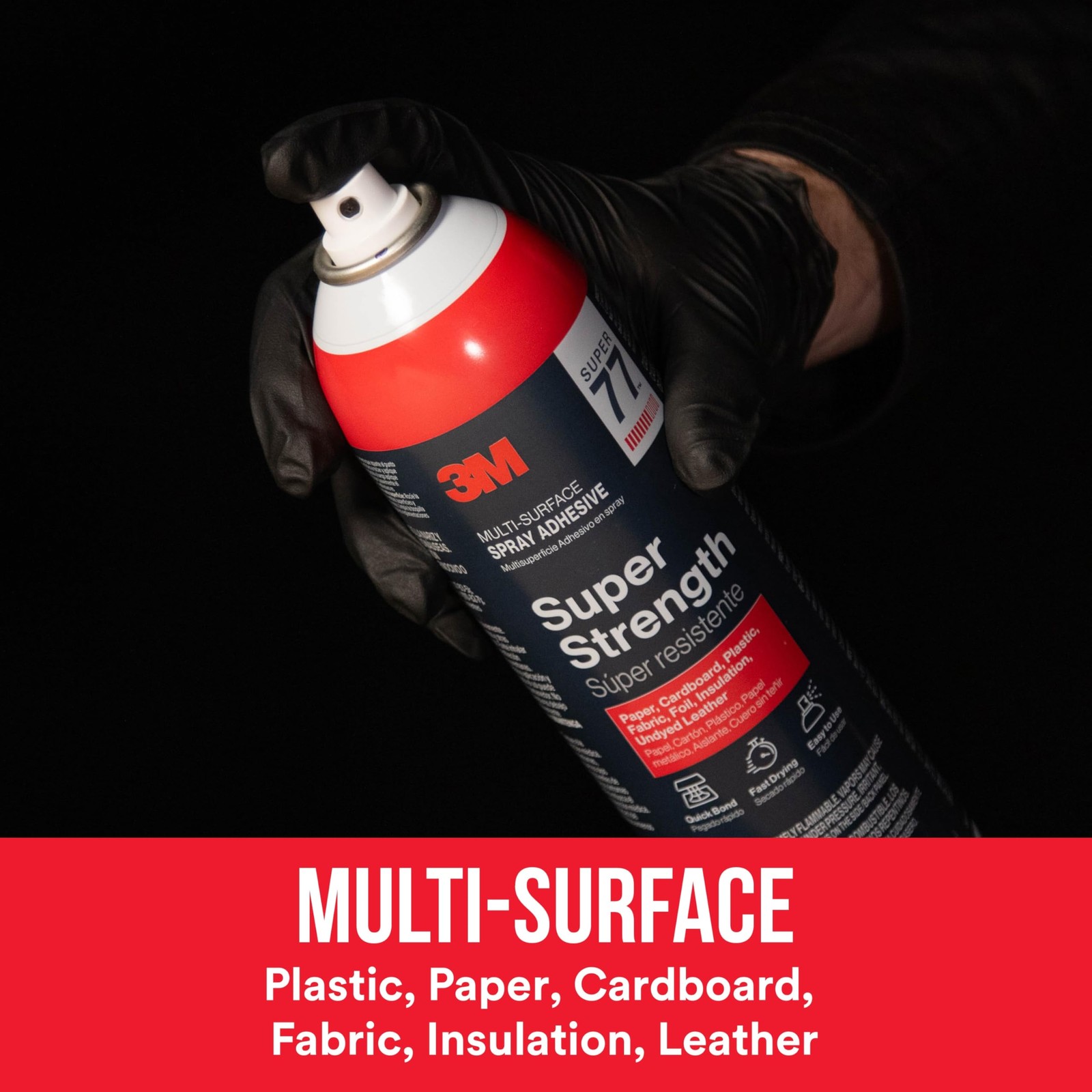 3M Super 77 Multi-Surface Spray Adhesive | Provides Secure Bond In 15 Seconds, D