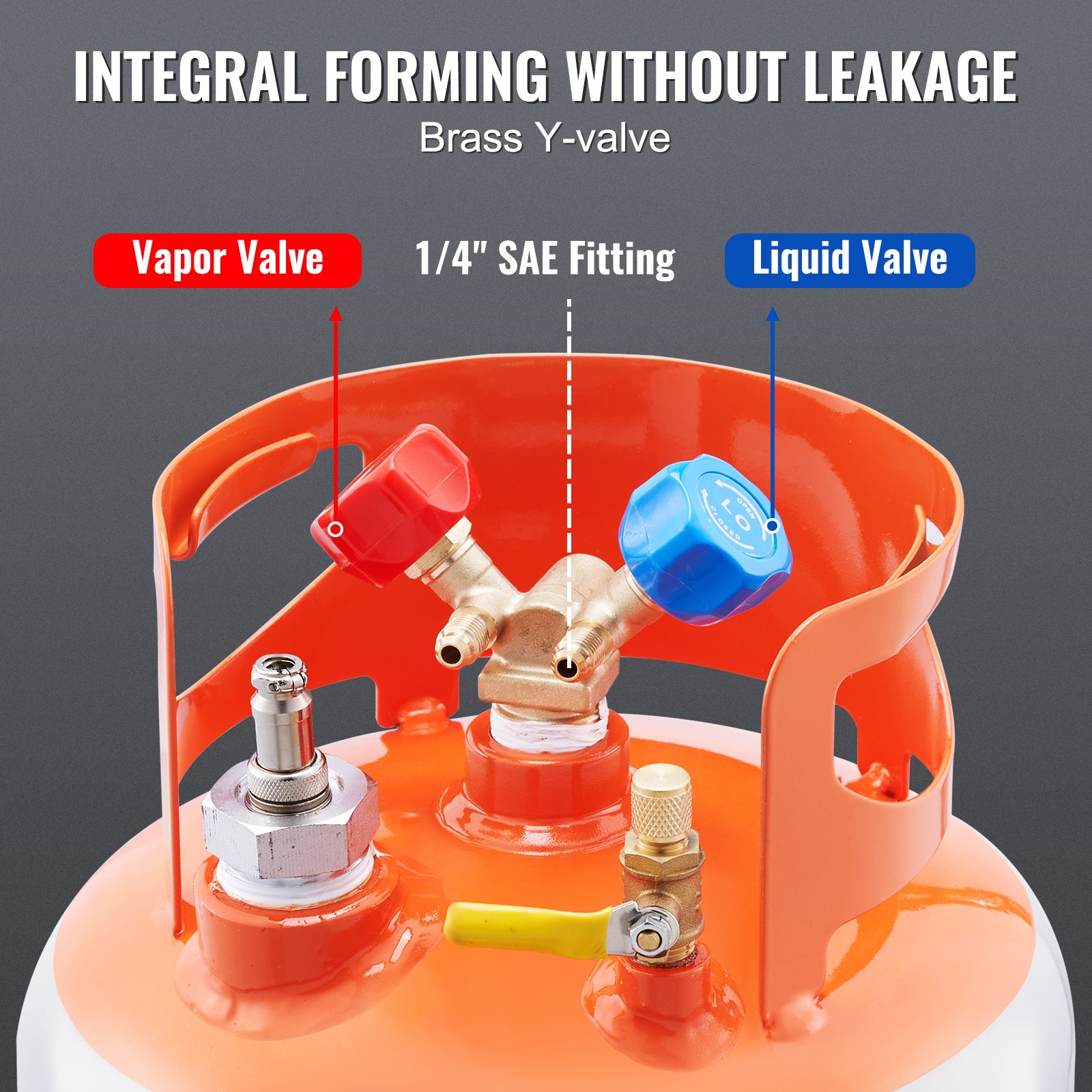 VEVOR Refrigerant Recovery Reclaim 30lb Cylinder Tank with Floating Switch