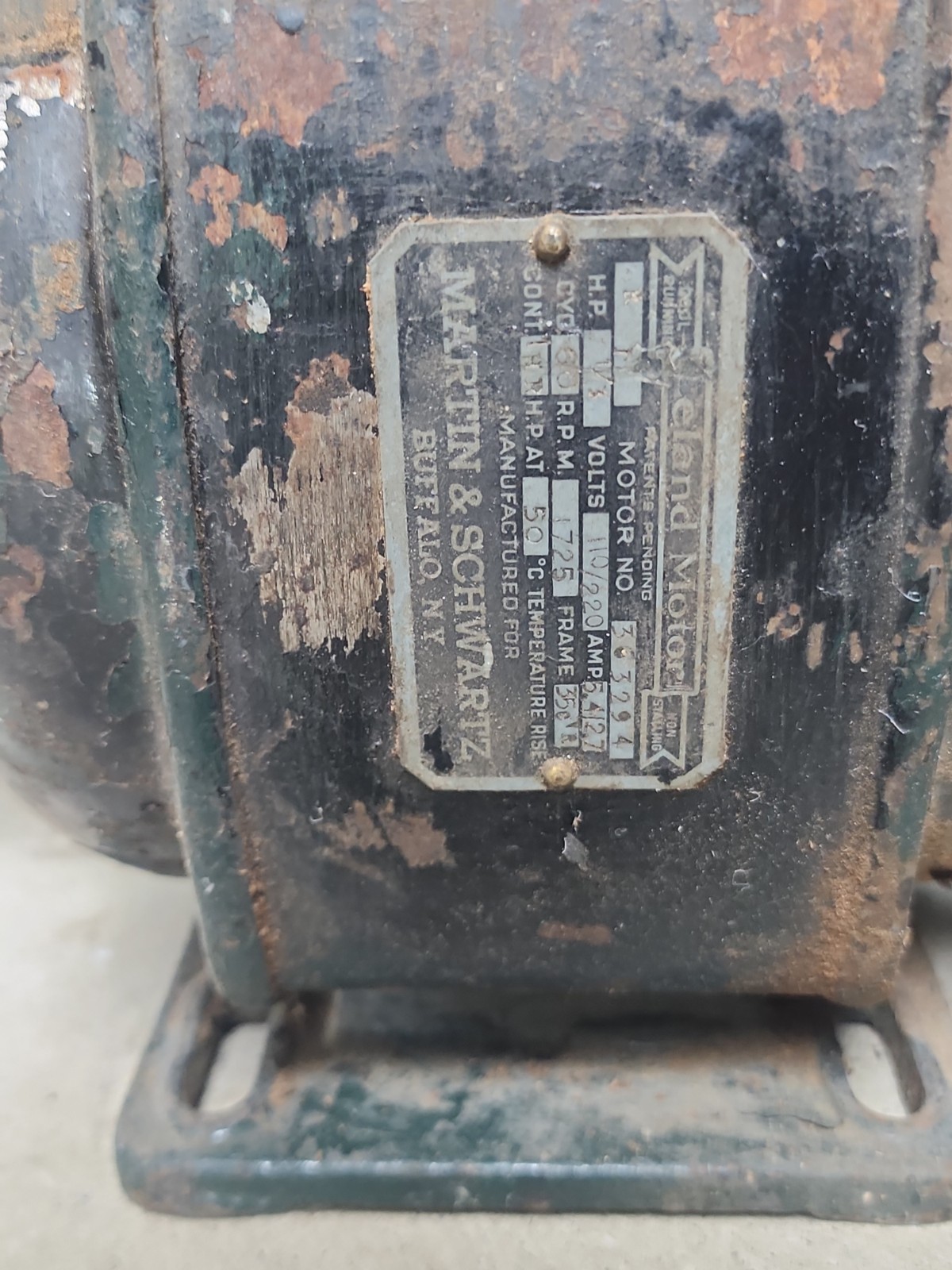🔥 Vintage Leland Electric Motor 1Phase 1/3 HP 115V/230V 1725 RPM – Runs