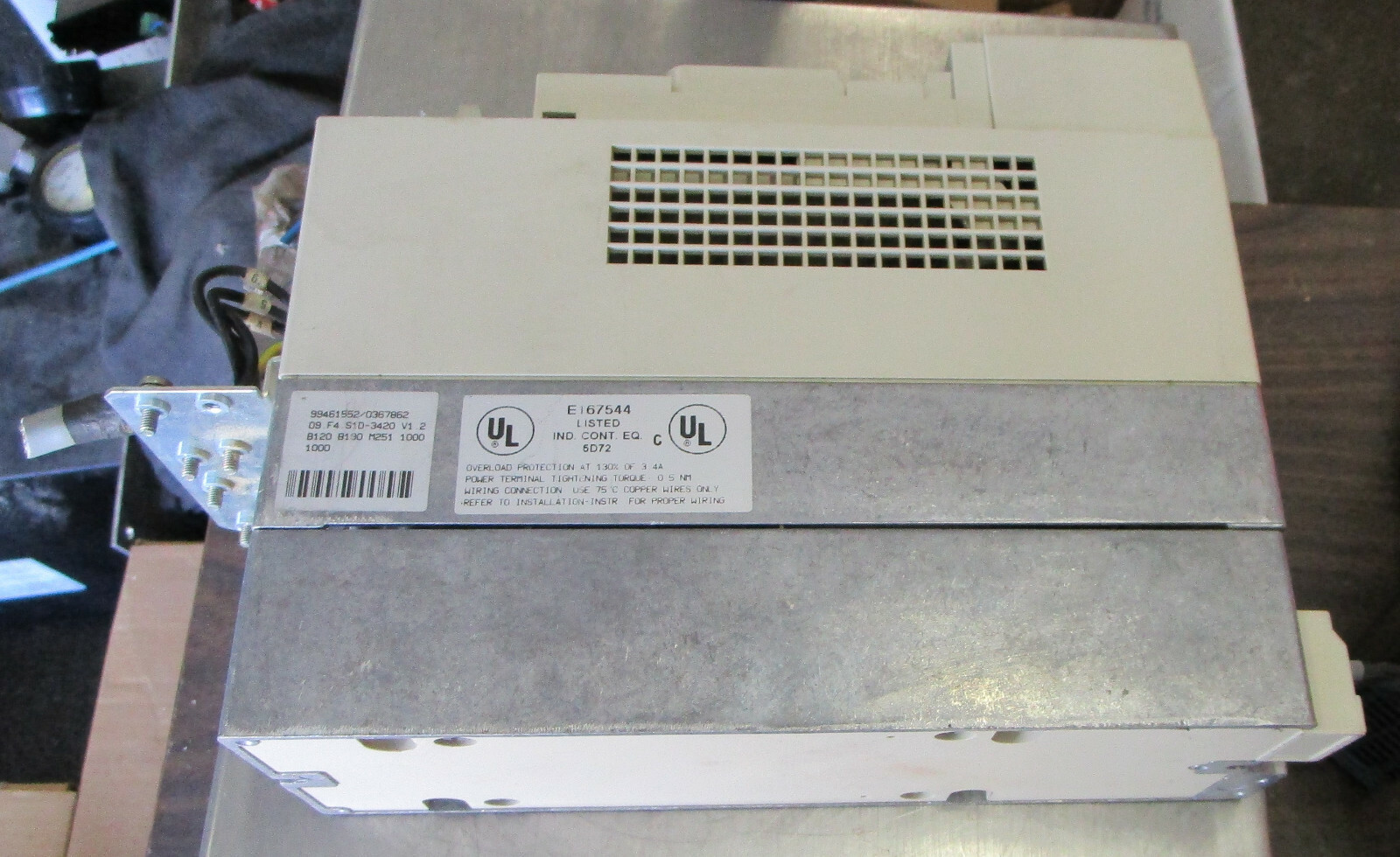 KEB 09.F4.S1D.3420/1.2 COMBIVERT 09F4S1D342012 Used Take Out Msg. Cover W3&4
