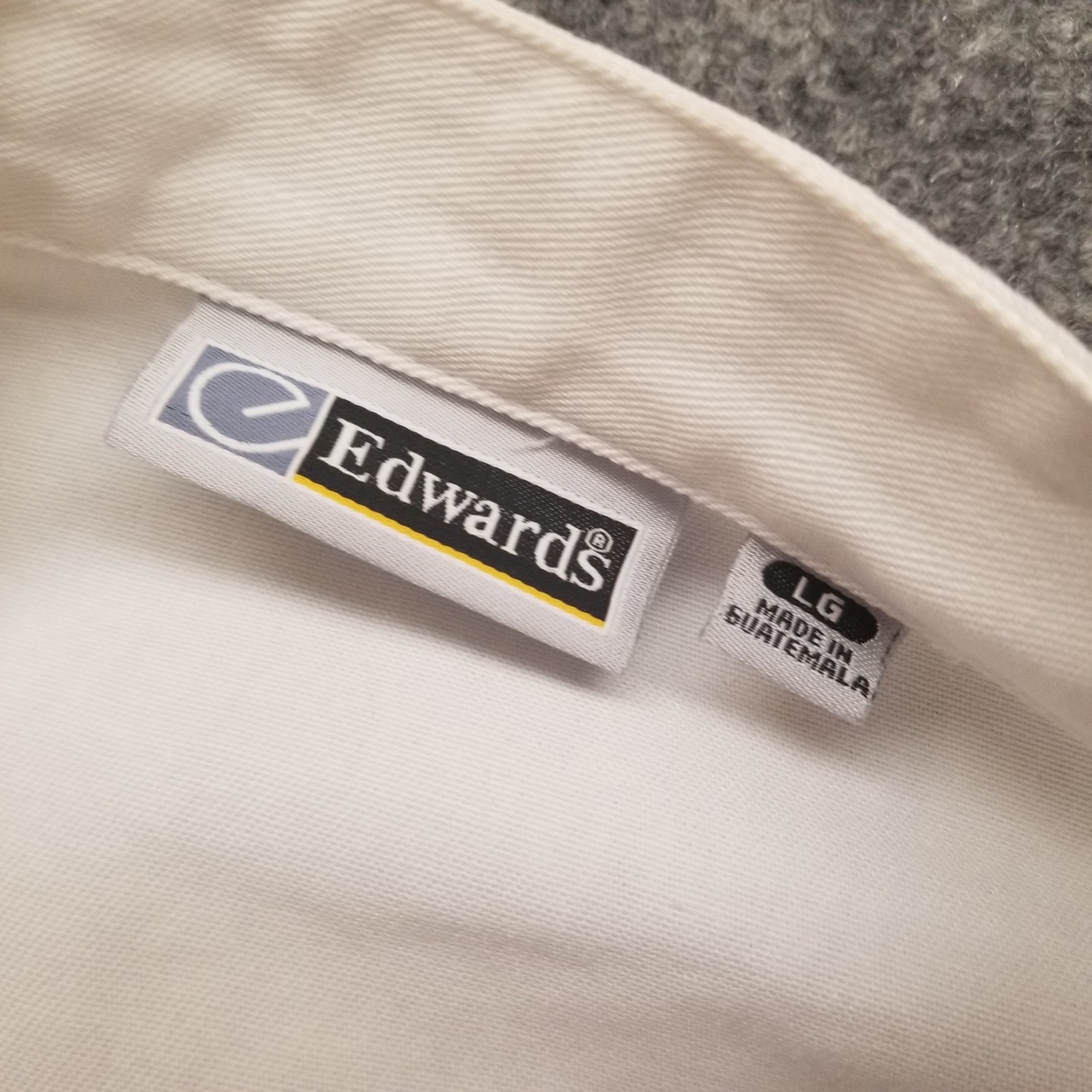Edwards Unisex Adult Chef Coat Jacket Large White Foster Farms Double Breasted *