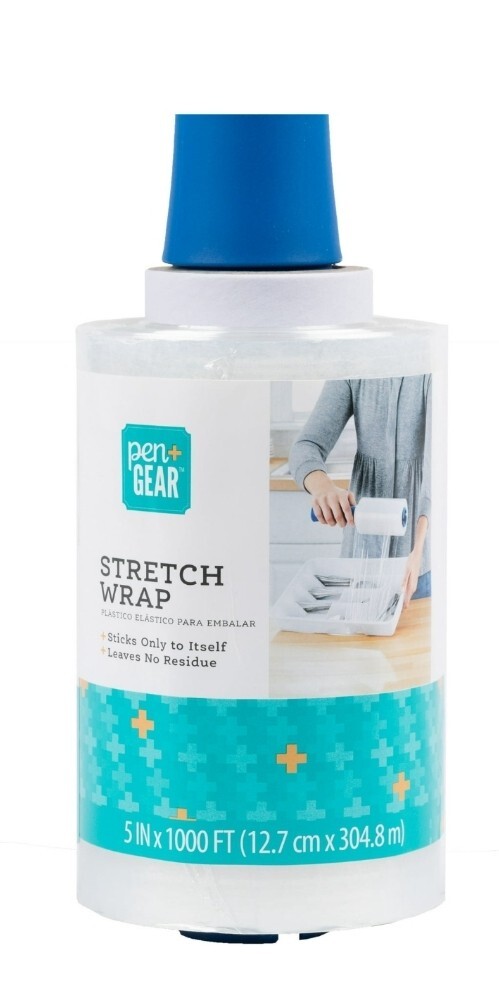 PEN GEAR STRETCH CLEAR WRAP 5in x 1000Ft MAILING WRAP NO RESIDUE 1 ROLL