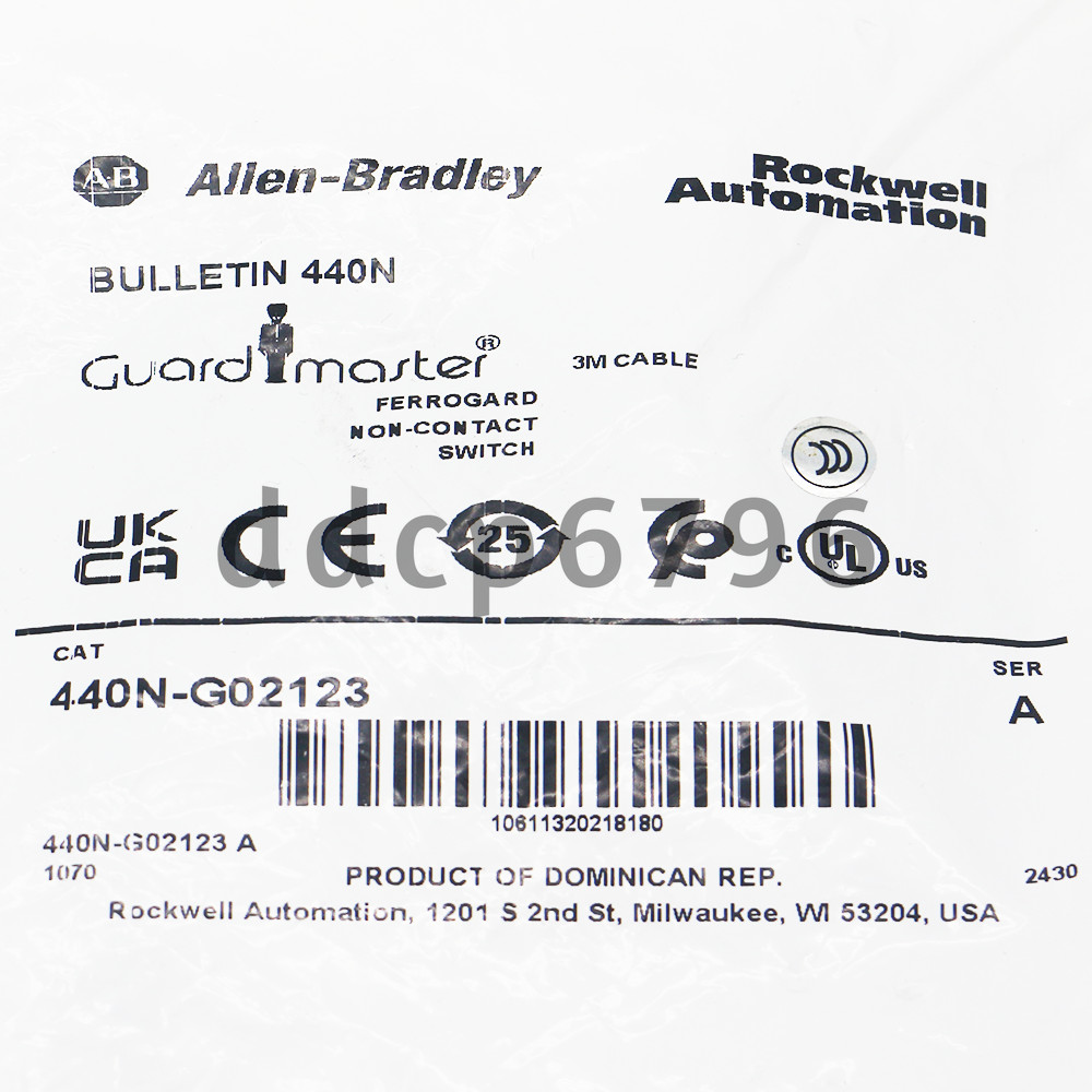 440N-G02123 — Guardmaster 440N Non Contact Switch New Allen Bradley