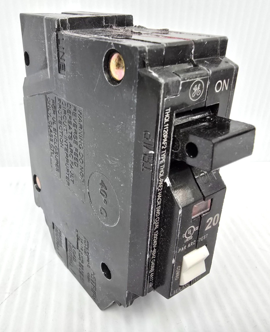 (10) GE ABB 20 Amp Combination Arc Fault Circuit Breakers 120/240V THQL1120PAF2