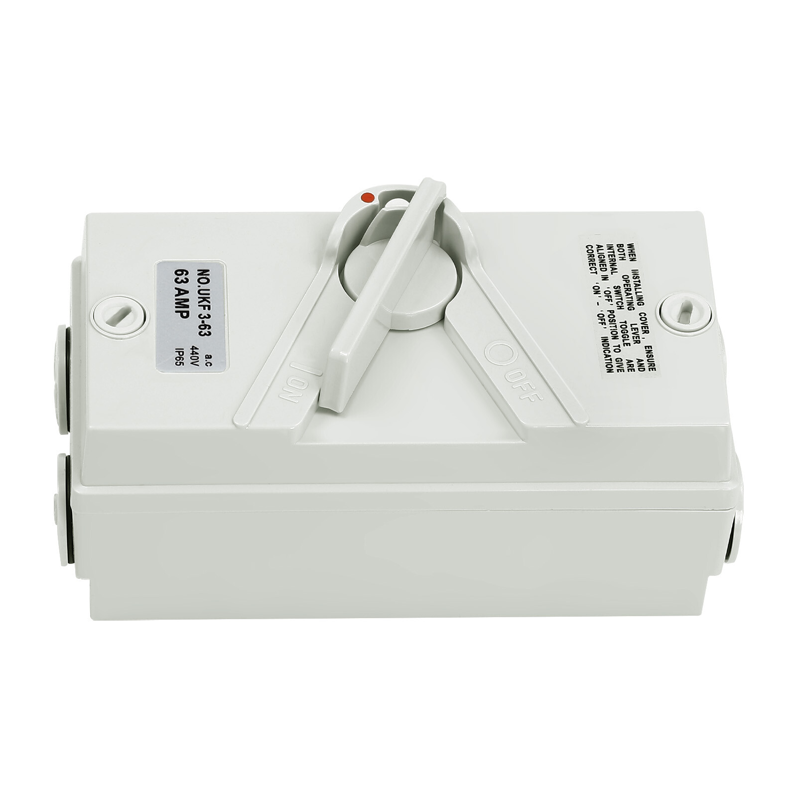 3-pole Waterproof Isolating Switch Three-phase Wall Mounted 63A 440V 3 Way USA