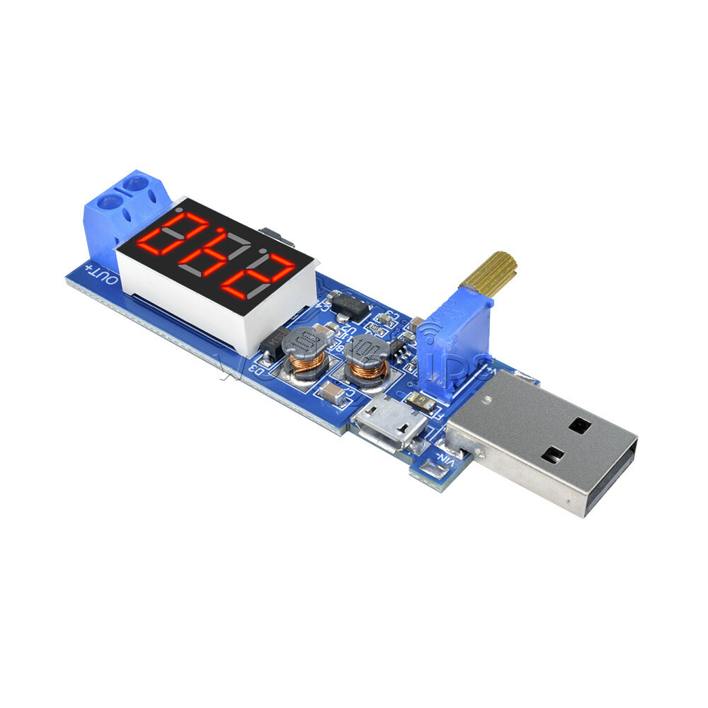 DC-DC 5V to 1.2V~24V USB Step UP/Down Boost Buck Adjustable Power Supply Module