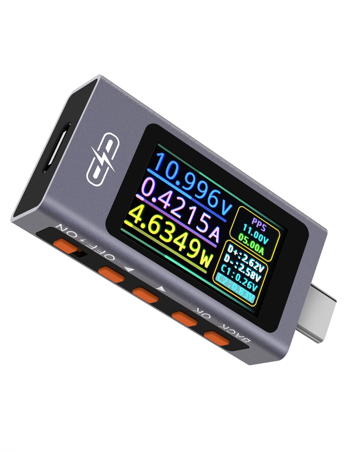 UT01C USB Tester, 3.3-40V 0-12A USB C Cable Tester, Voltage Current Power Tes…