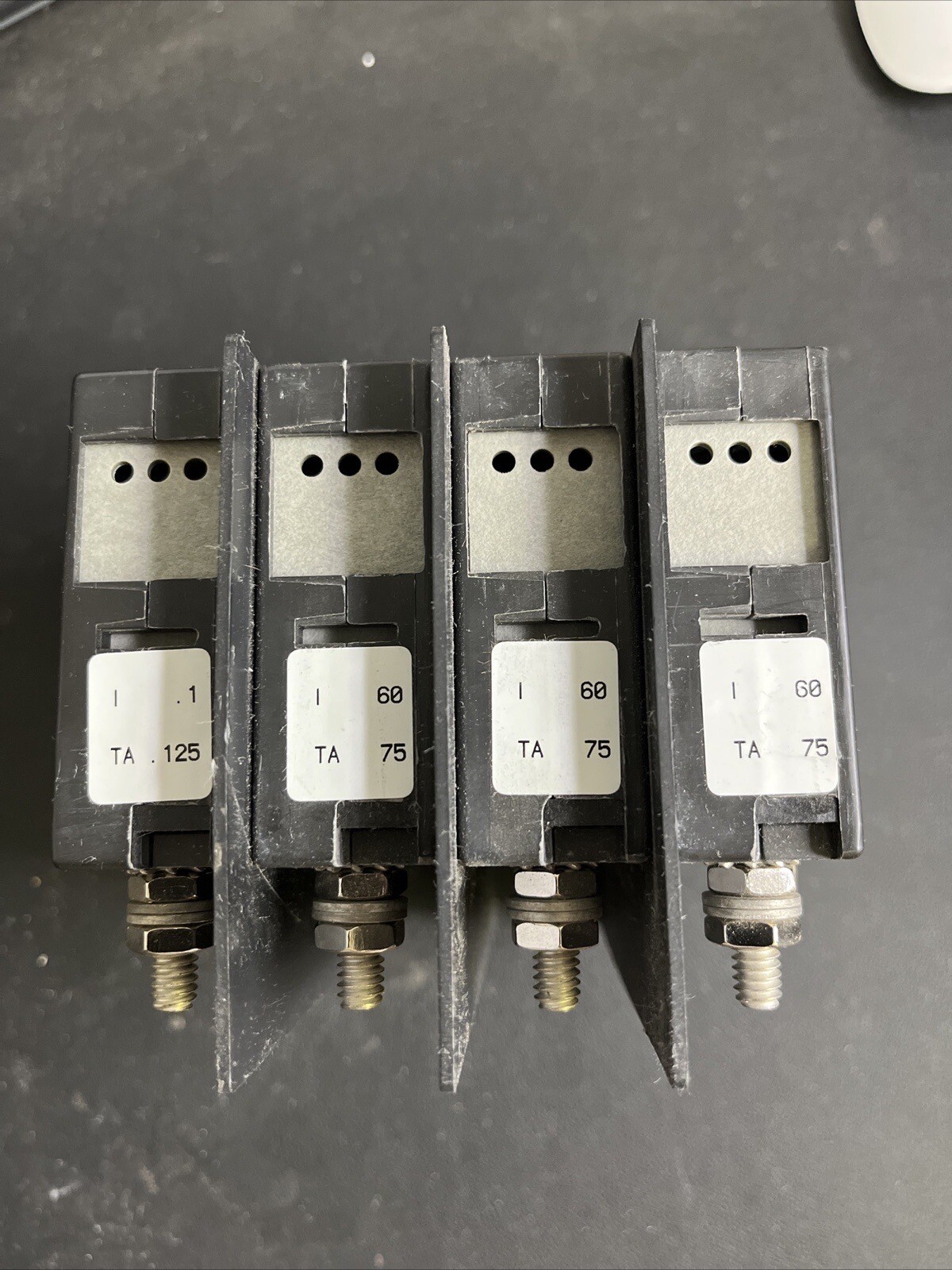 Airpax Sensata 60A 4-Pole Circuit Breakers 229-4-36991-7 Magnetic Trip Hydraulic