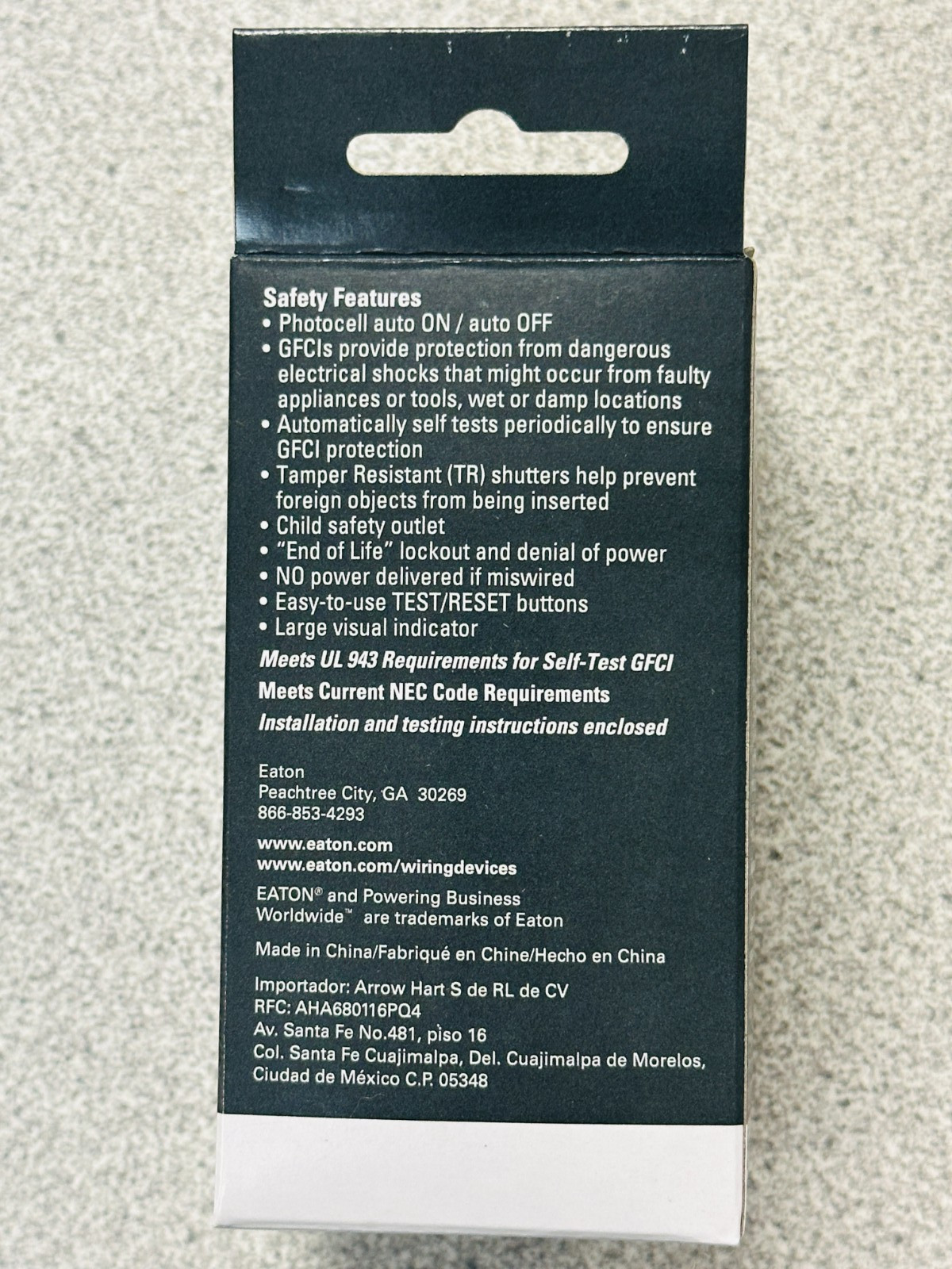 NEW Eaton TRSGFNL15LA GFCI Duplex Receptacle w Night Light 15A 125V TR Lt Almond