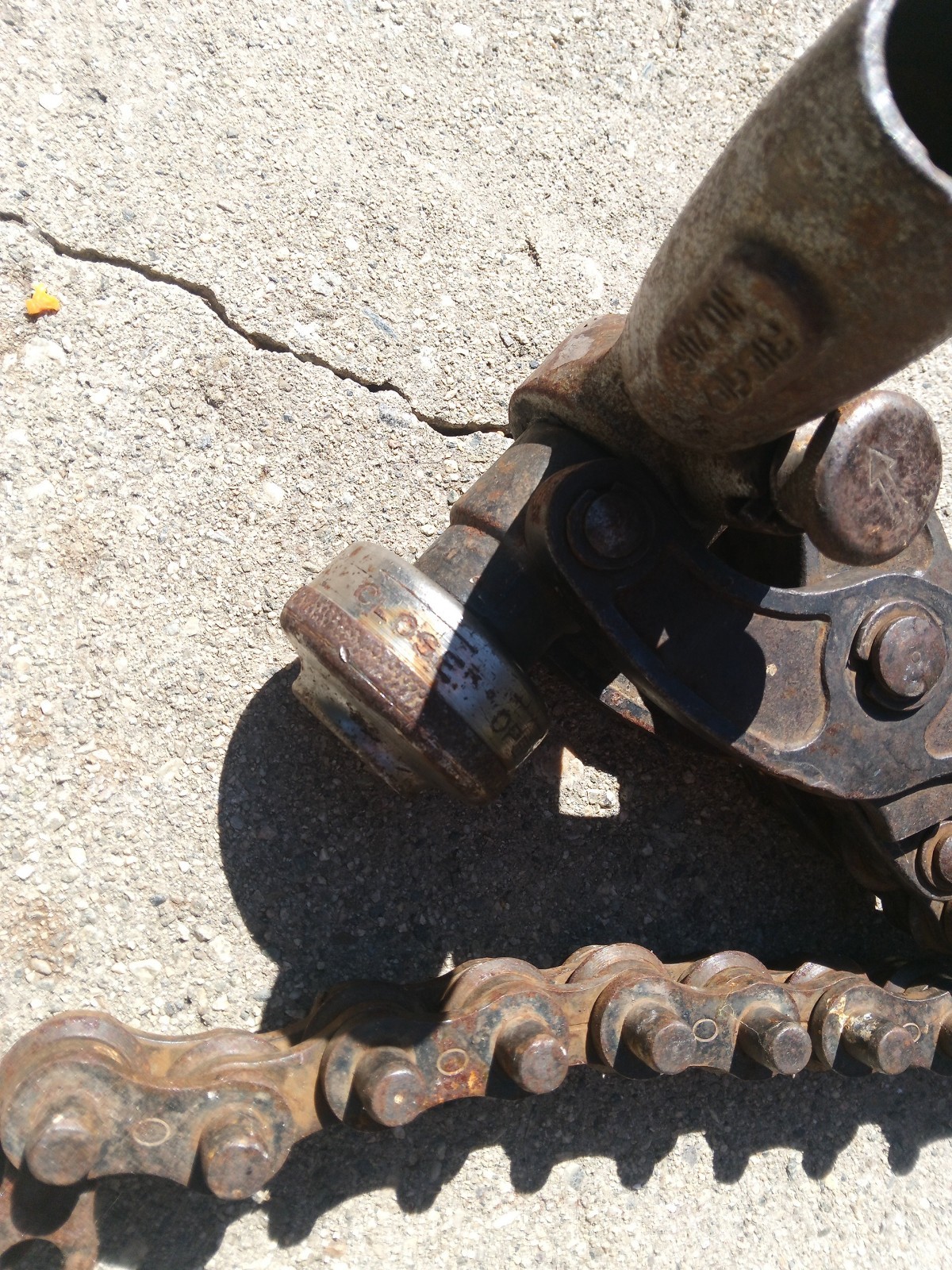 Ridgid No 206 1-1/2″ to 6″ Ratcheting Chain Soil Pipe Cutter Used