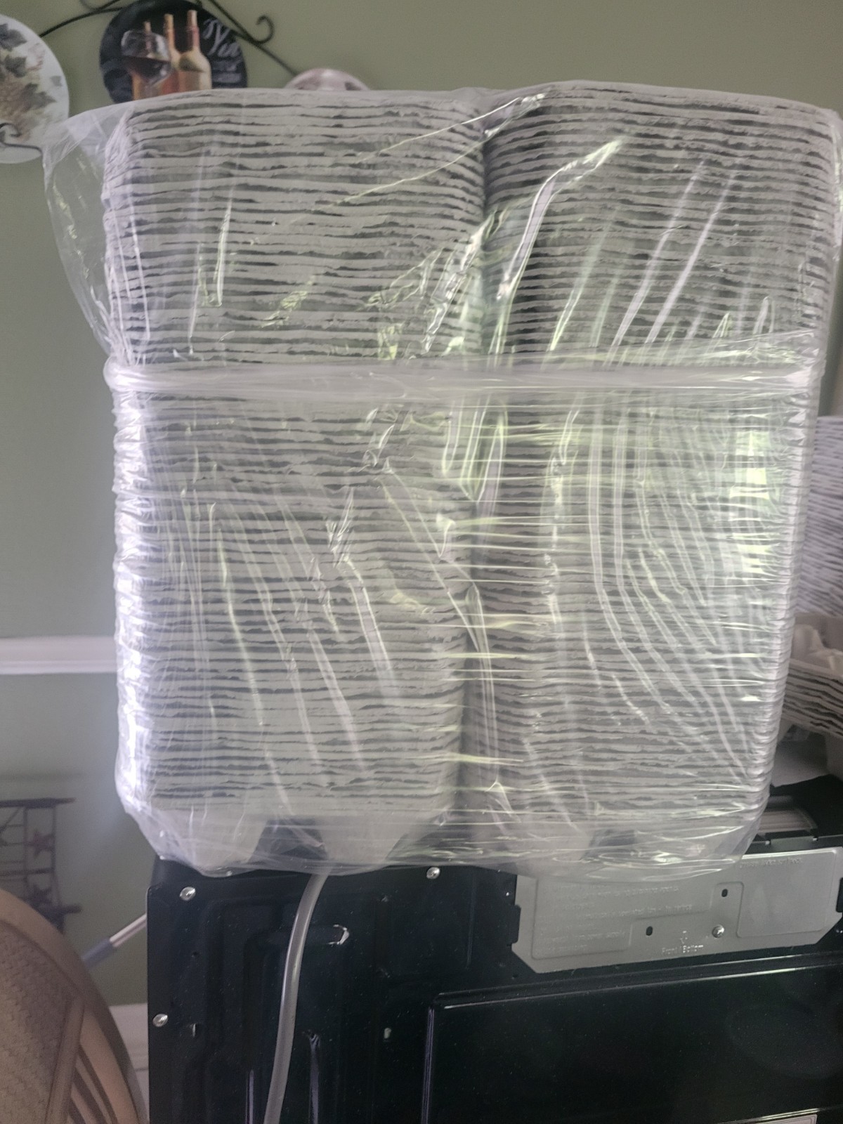 Lightweight Plastic Moving Box Tote Bin, Rectangular Stackable Storage