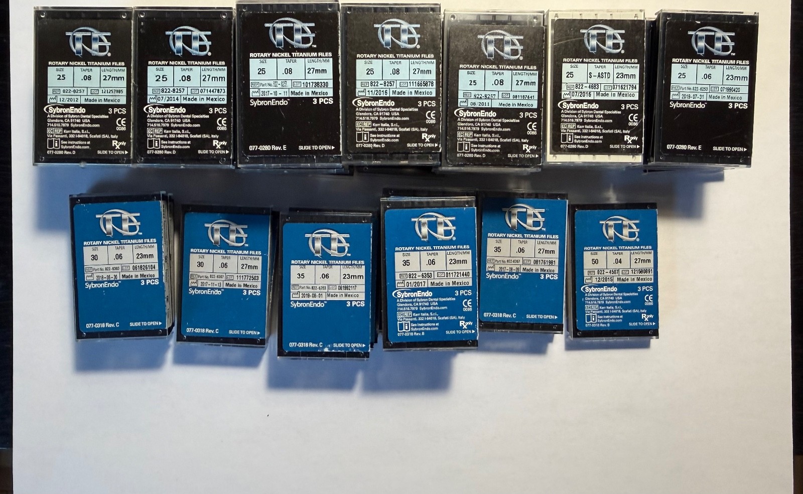 TF Kerr Sybron Endo Niti Rotary Files (Various Sizes)