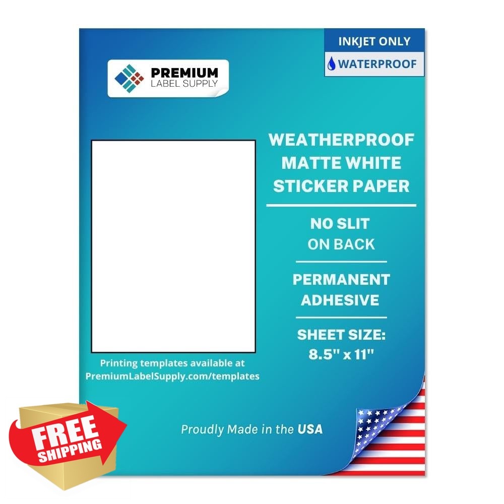 Premium Label Supply 10 sheets inkjet labels