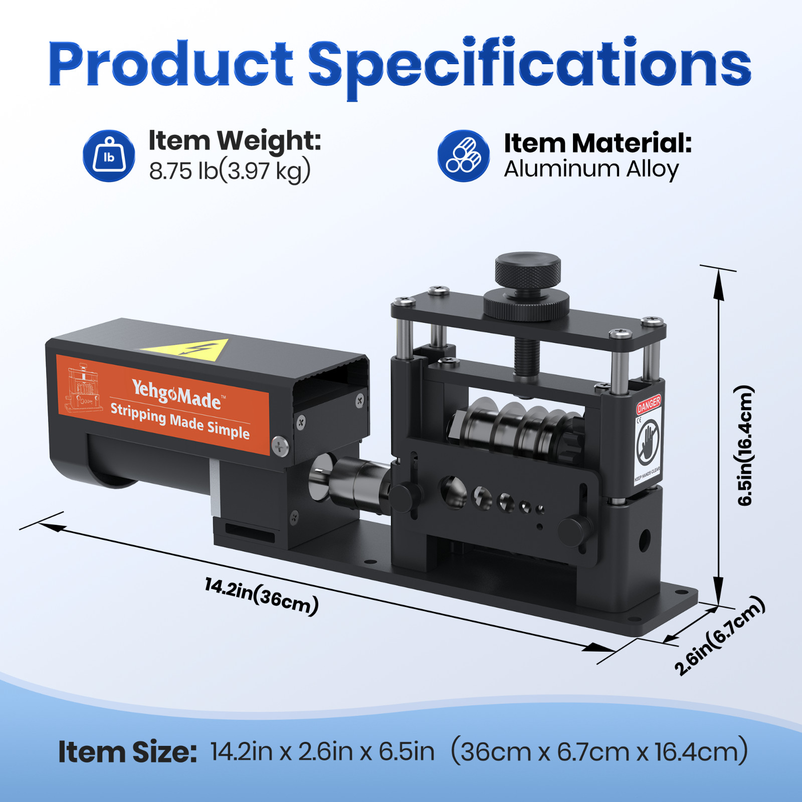 Automatic Wire Stripping Machine 250 MCM-14 AWG with 6 Channels and 5 Blades