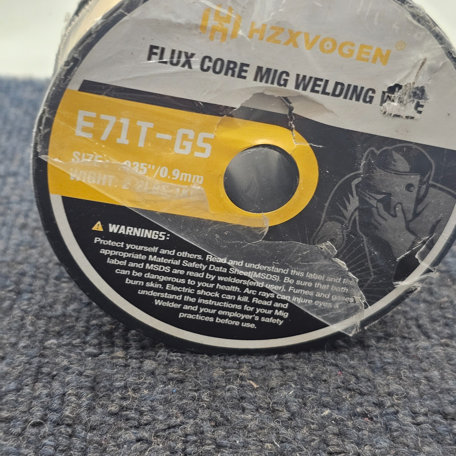 HZXVOGEN E71T-GS: .035-inch Flux Core MIG Welding Wire 2.2 lbs / 1kg