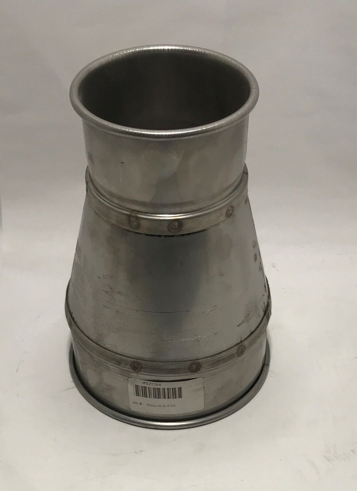 Nordfab 8040026034 Reducer Stainless Steel (304SS) 22ga 6in x 4in Duct Diameter