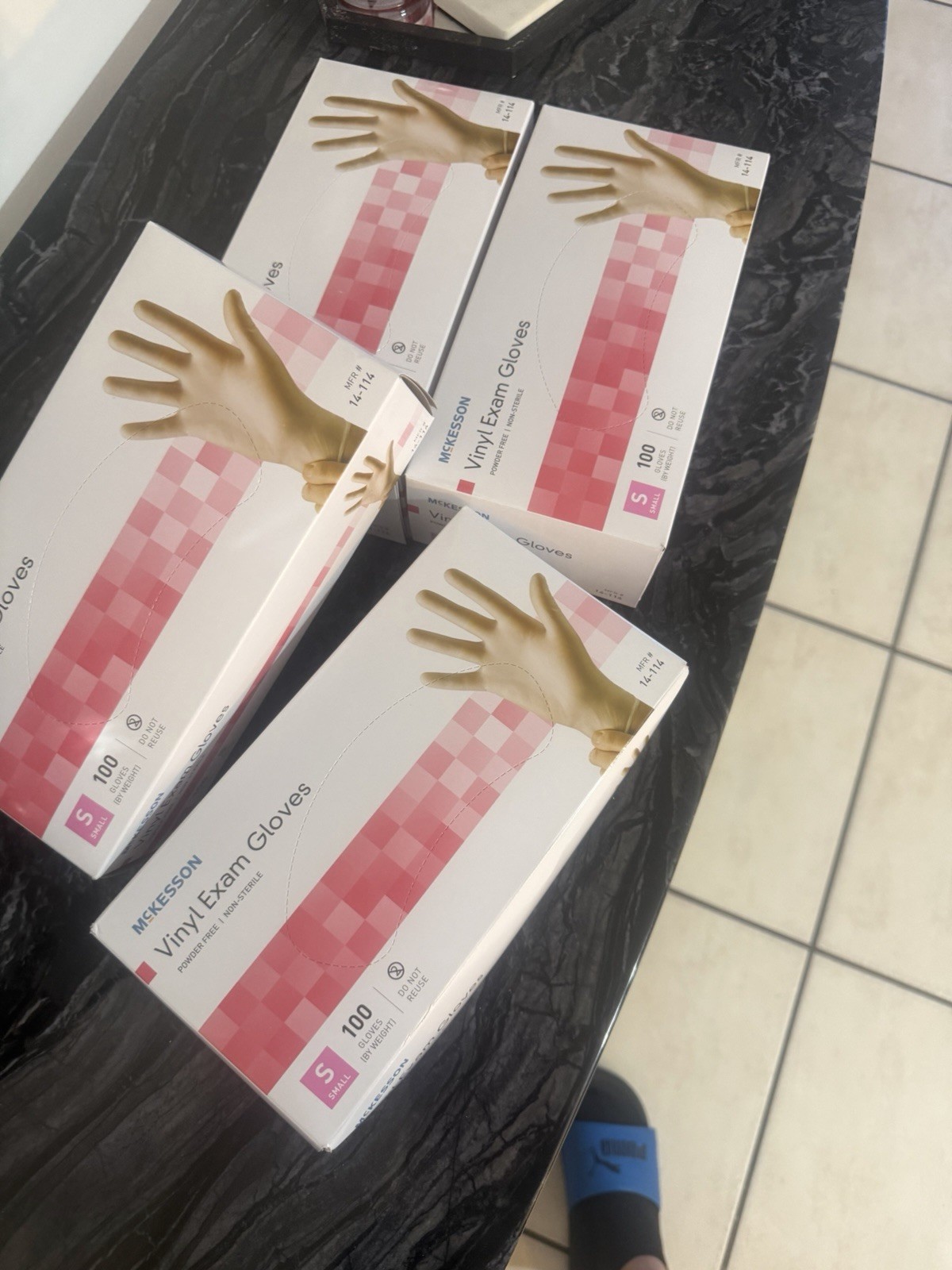 McKesson Vinyl Exam Gloves Powder-Free Small Physical Laboratory Use 14-114