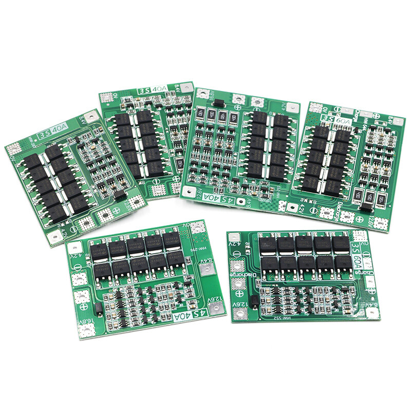 Li-ion Lithium Battery 18650 Charger BMS Protection Board Module 3S 4S, 40A 60A