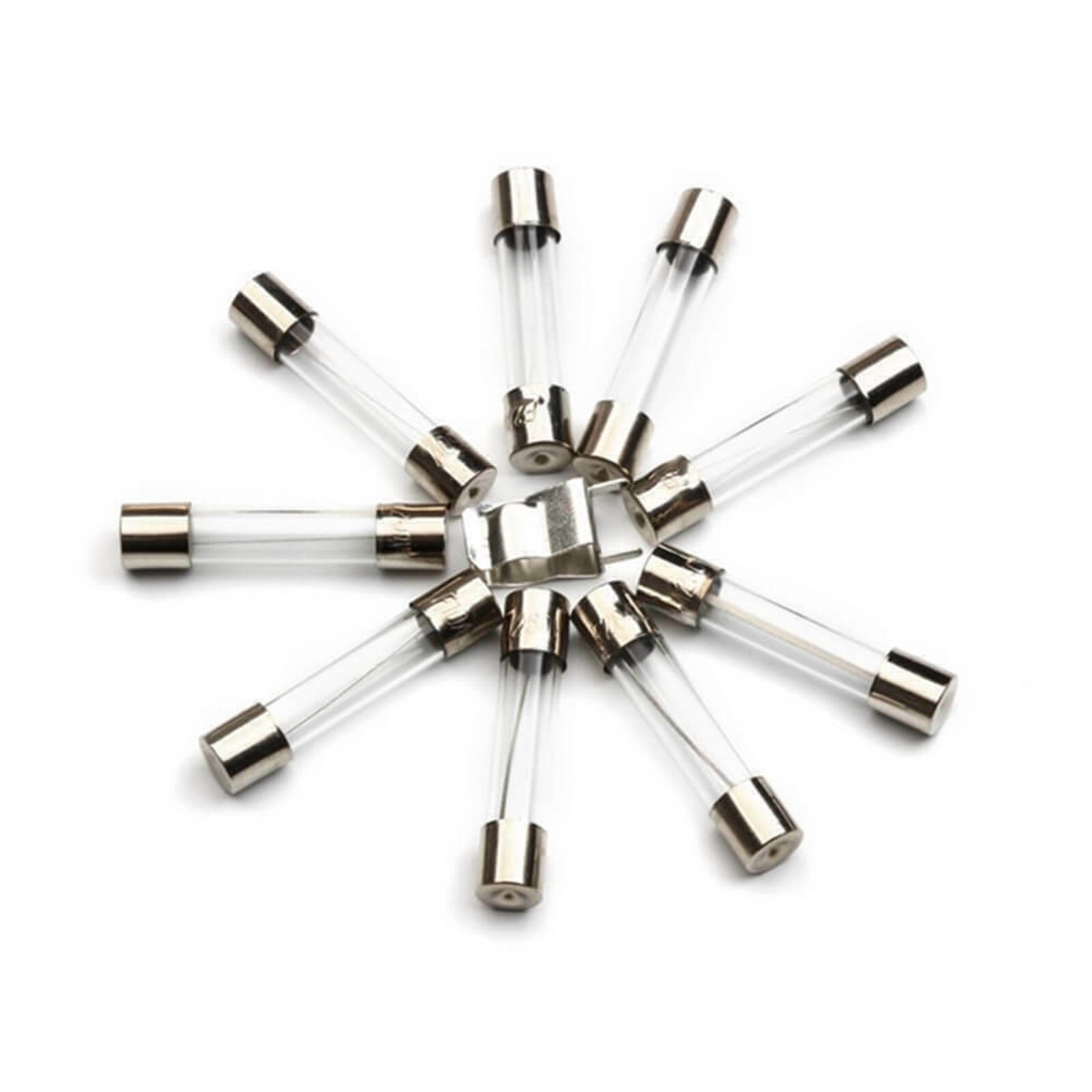 6x30mm 72 Car Boat Quick Blow Glass Tube Fuse Assorted Kit Fast-blow Glass Fuses