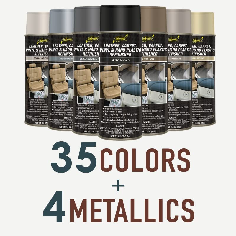 S.M. Arnold Refinishing Spray Paint – SILVER METALLIC 11 Oz. – for Leather, Carp