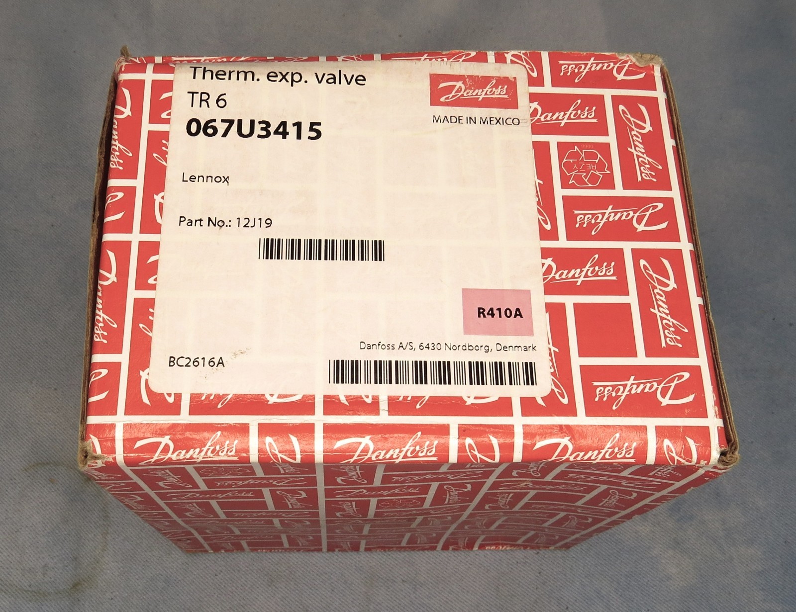 NEW Lennox Danfoss 12J19 067U3415 TR6 3-Ton R410A TXV Thermal Expansion Valve