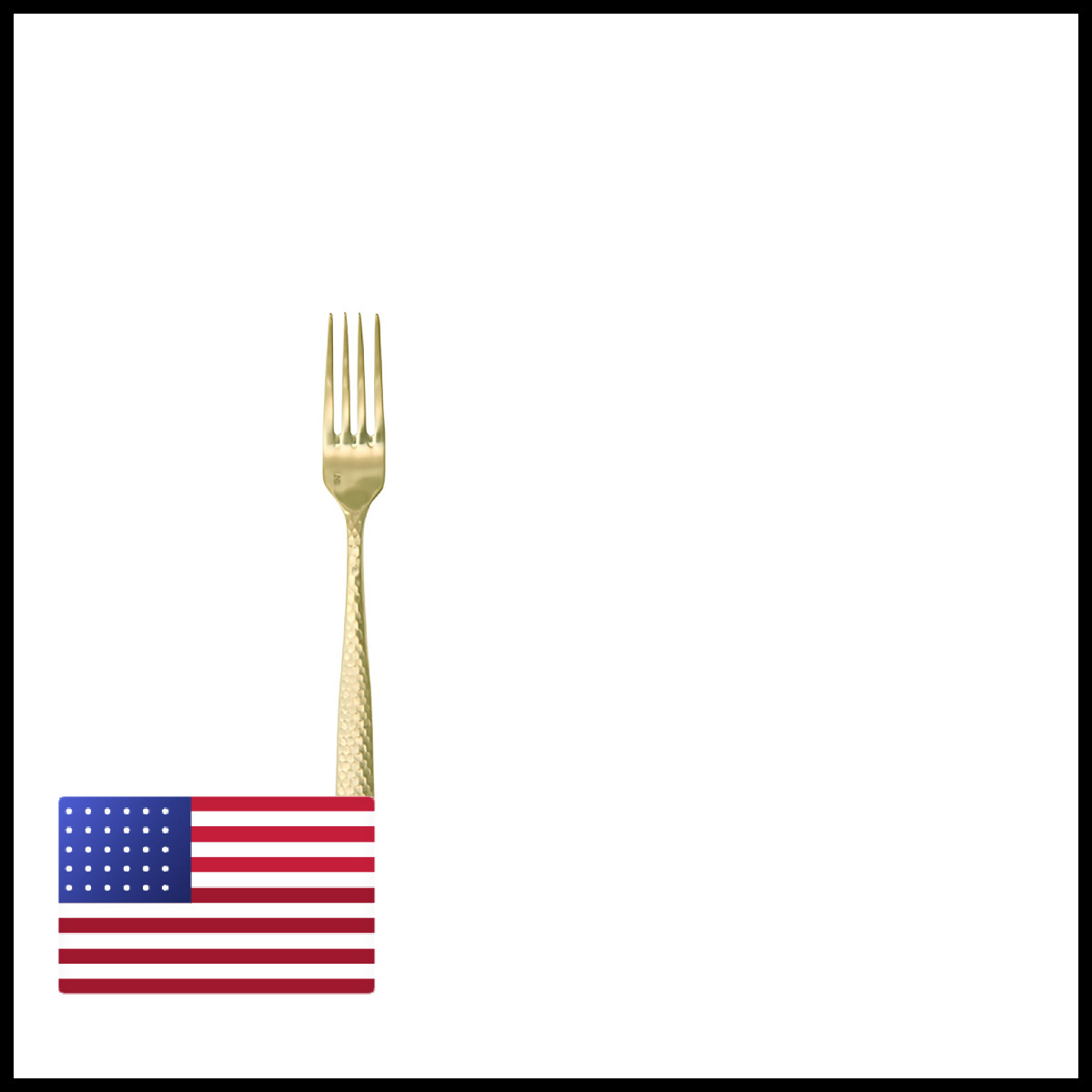 Fortessa Lucca Faceted 18/10 Stainless Steel Flatware Dinner/Table Fork 8 Set