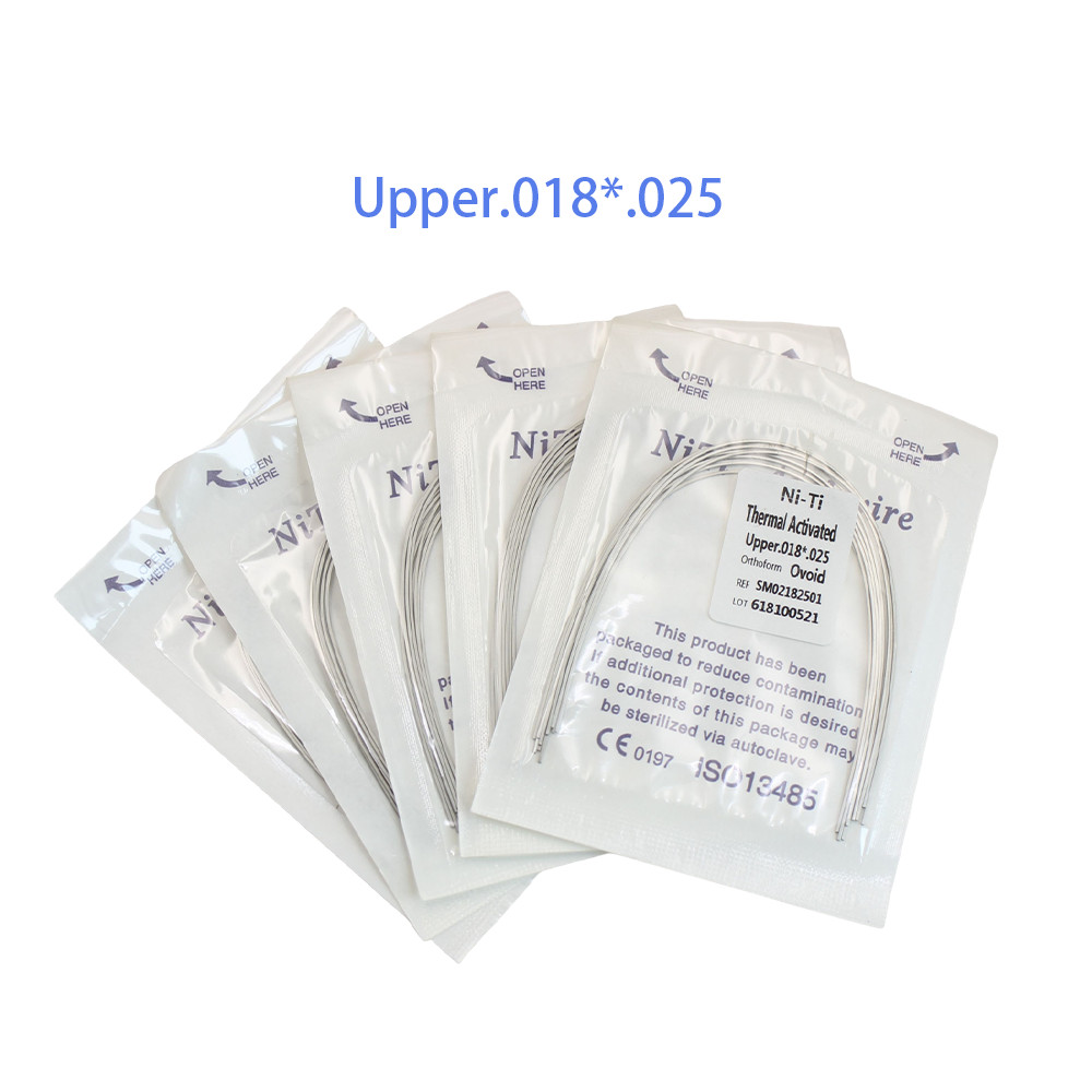 Dental Ortho Heat Thermal Activated Niti Rectangular Arch Wire Ovoid Form