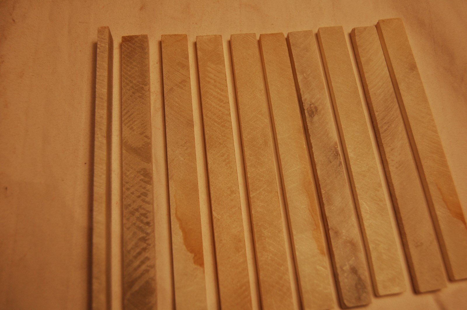 Ten Pc. of Marking Flat Soap Stone