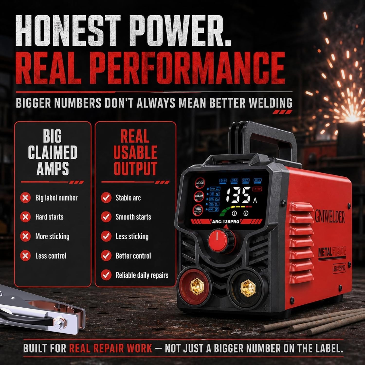 110V Portable Stick Welder ARC Inverter Welding Machine IGBT MMA Welder DIY