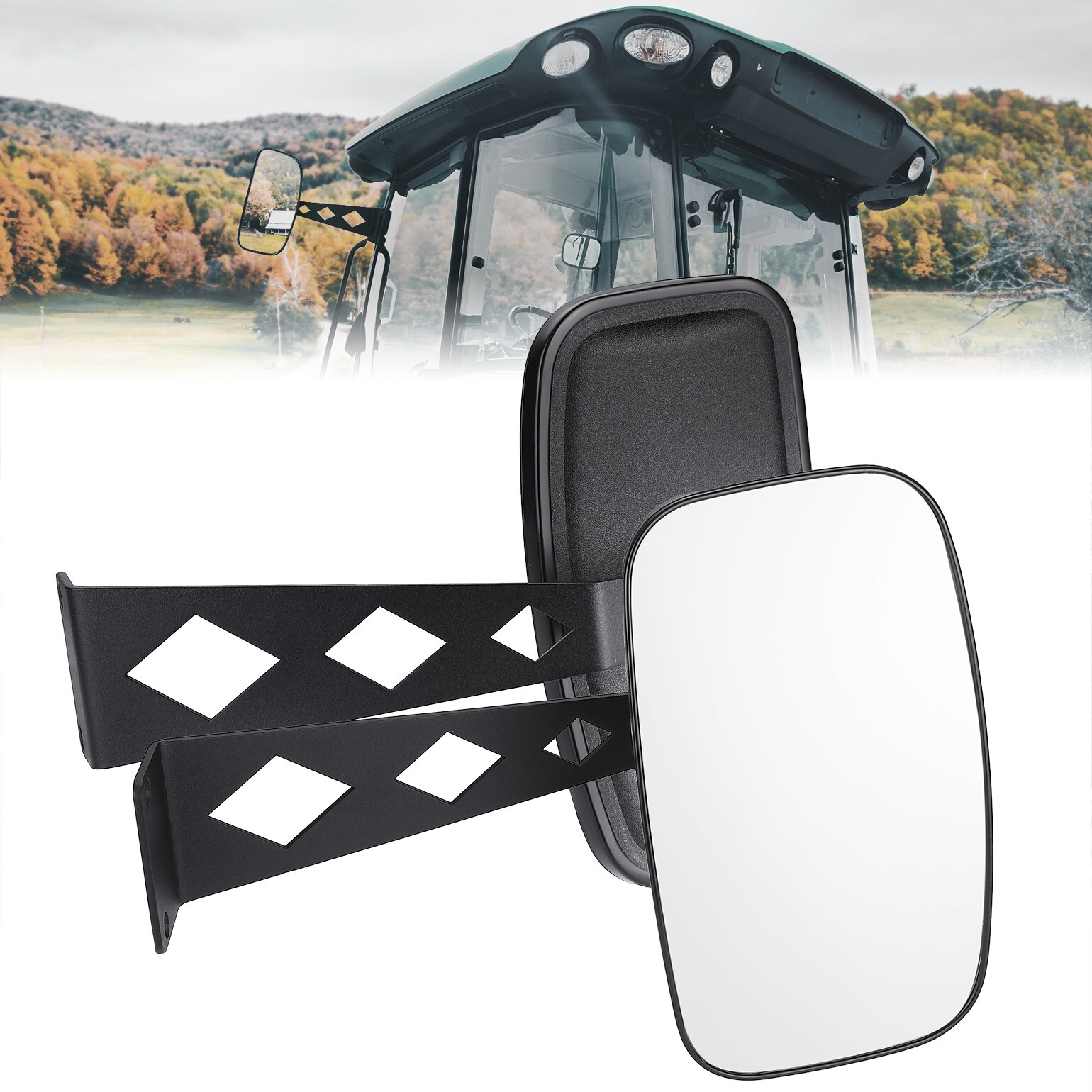 KEMIMOTO Tractors Left& Right Value Mirrors Kit for John Deere 5000/ 6000 Series