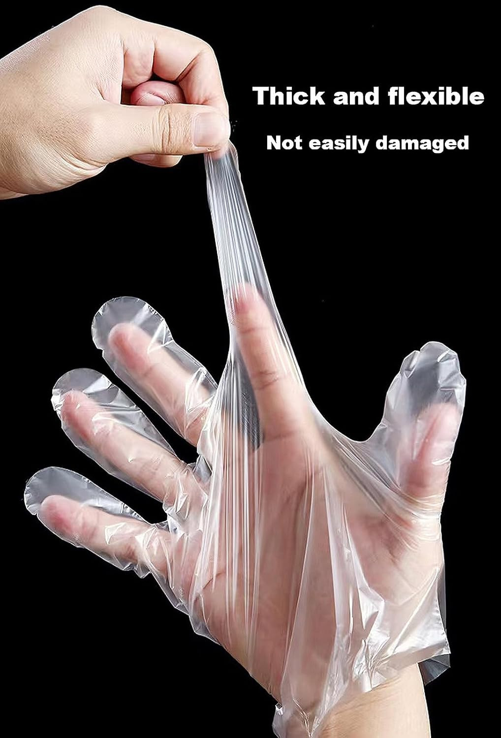 400 Count Disposable Poly Plastic Gloves for Cooking Food Prep and Food Service