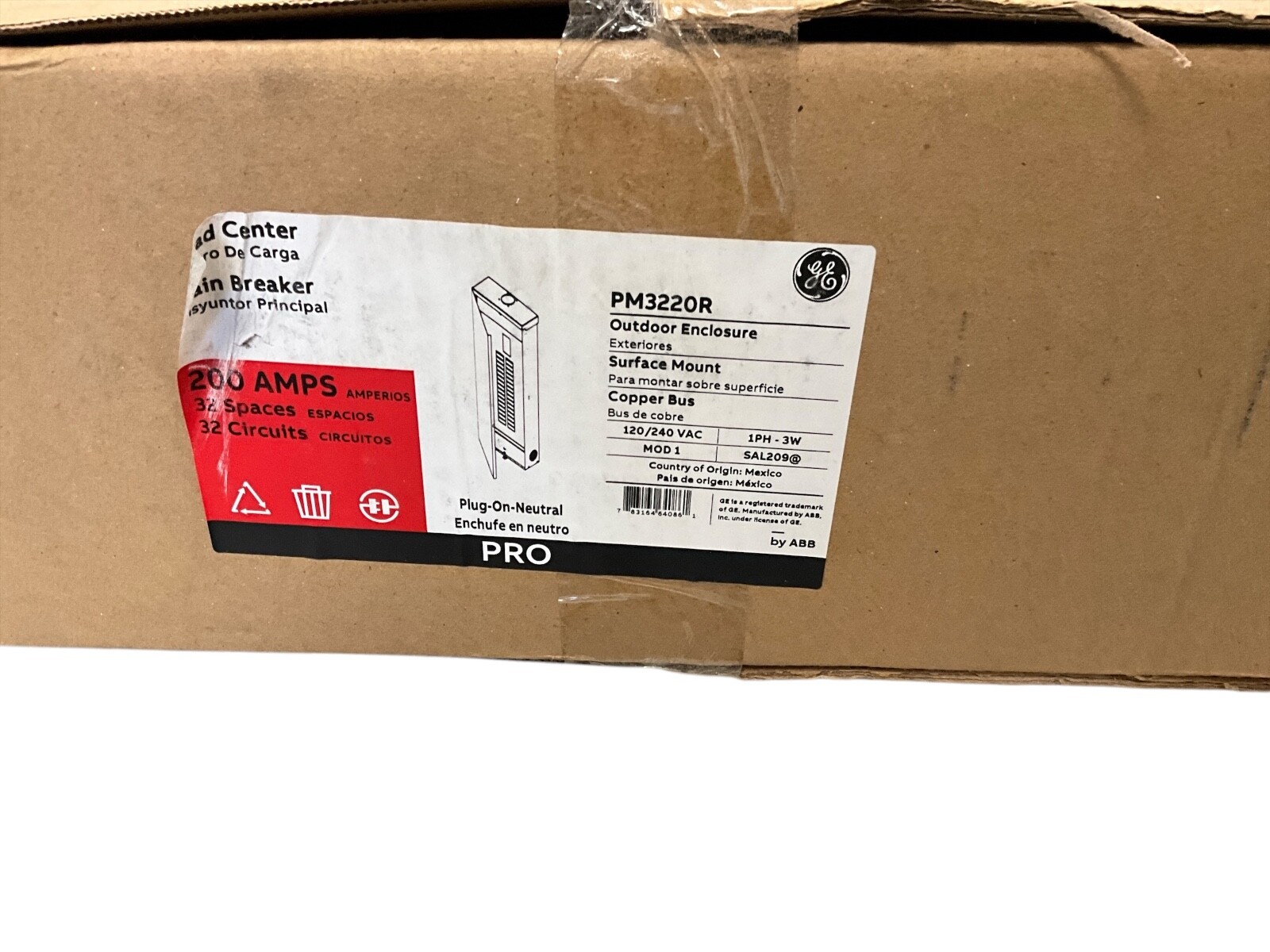 GE PowerMark 32 Space 1-Phase 200A Circuit Breaker Load Center PM3220R Outdoor