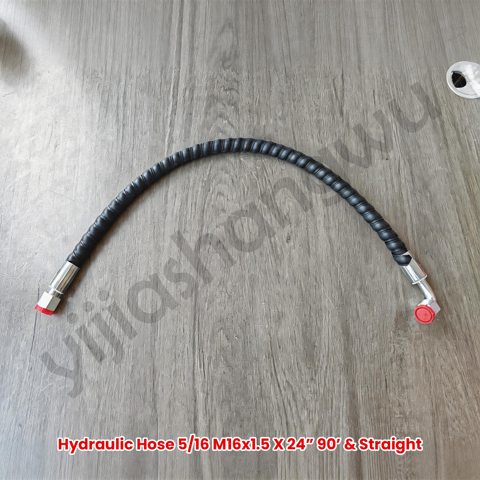 Agt Miva Mini Excavator Hydraulic Hose | 5/16″ M16x1.5 24″ 90° & Straight