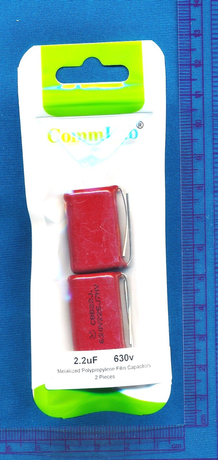 2 pack 2.2uF 630V Metallized Polypropylene Film Capacitors 5% 2.2 uF CBB22 225J