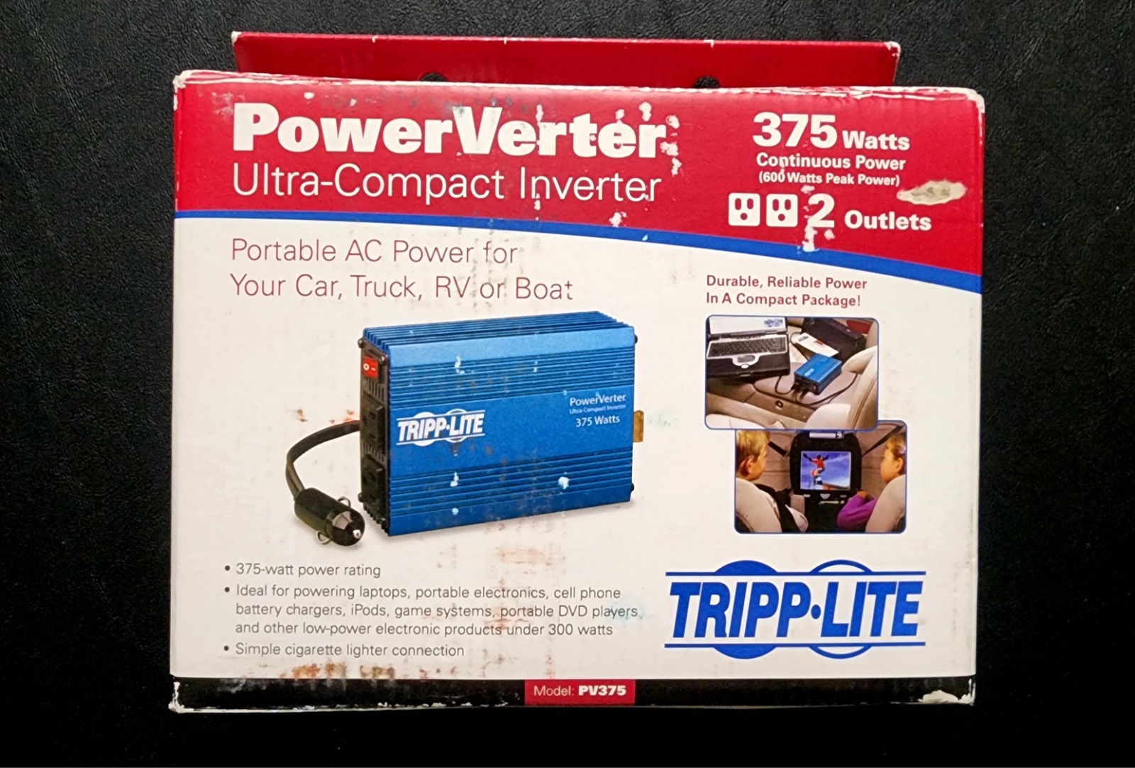 Tripp Lite PVINT375 PowerVerter Ultra-Compact DC-to-AC Inverter 375 W