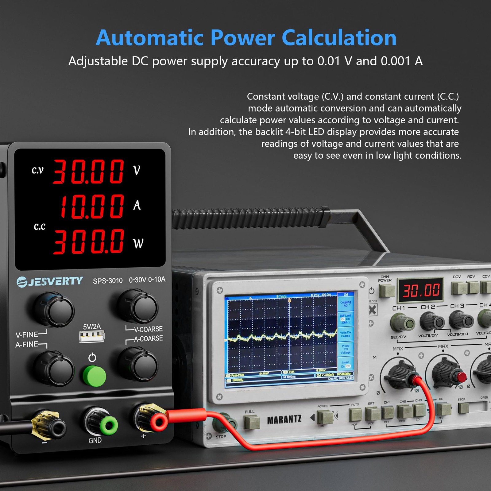 DC Power Supply Variable 0-30V 0-10A 5V/2A USB SPS-3010 Adjustable Switching